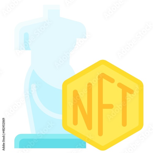 Sculpture or Artwork icon, NFT related vector illustration