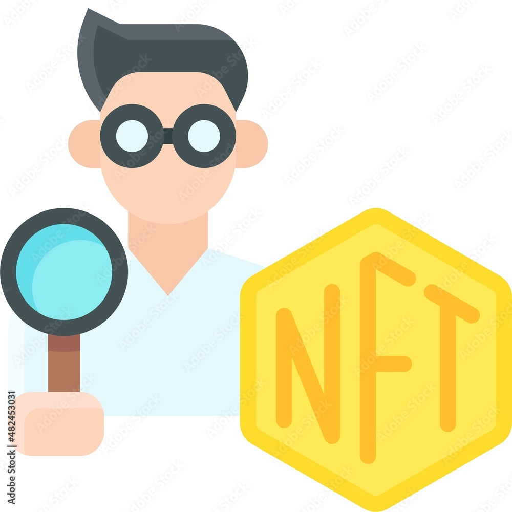Collector icon, NFT related vector illustration Collector icon, NFT related vector illustration