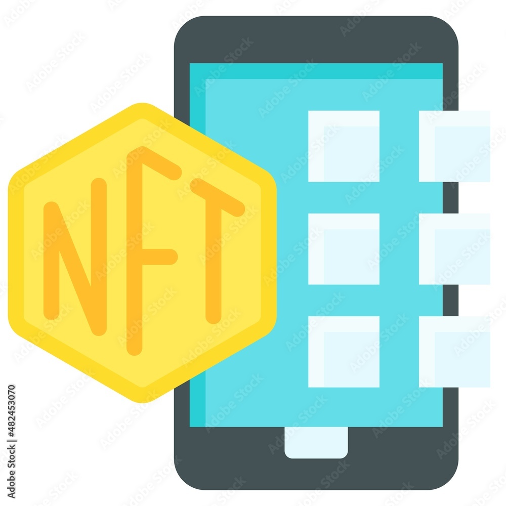 Nft applications icon, NFT related vector illustration Nft applications icon, NFT related vector illustration