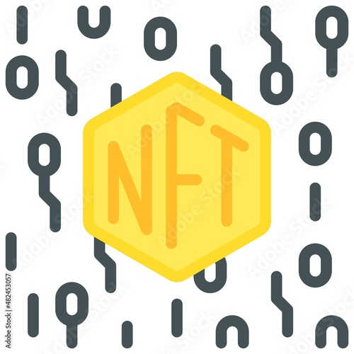 Mint icon, NFT related vector illustration