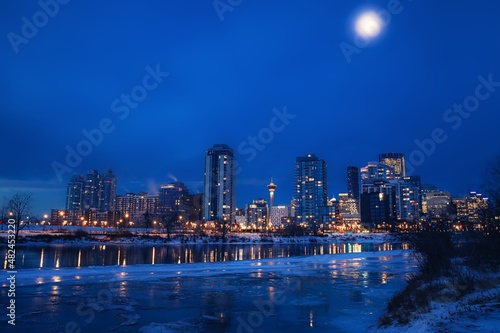Blue Hour By Downtown Calgary
