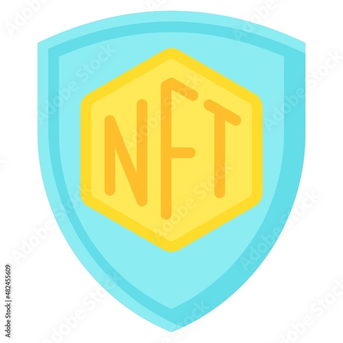 Security token icon, NFT related vector illustration