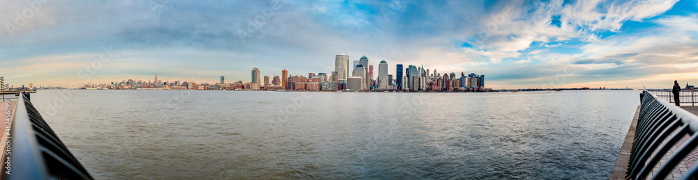 Manhattan Skyline as seen from Jersey City, New York, United States of America.