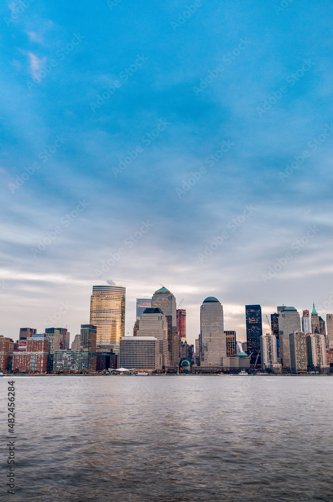 Fototapeta premium Manhattan Skyline as seen from Jersey City, New York, United States of America.