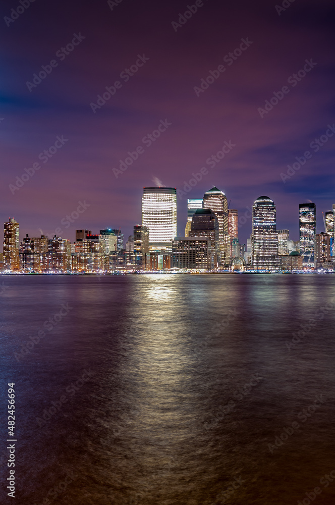 Fototapeta premium Manhattan Skyline as seen from Jersey City, New York, United States of America.