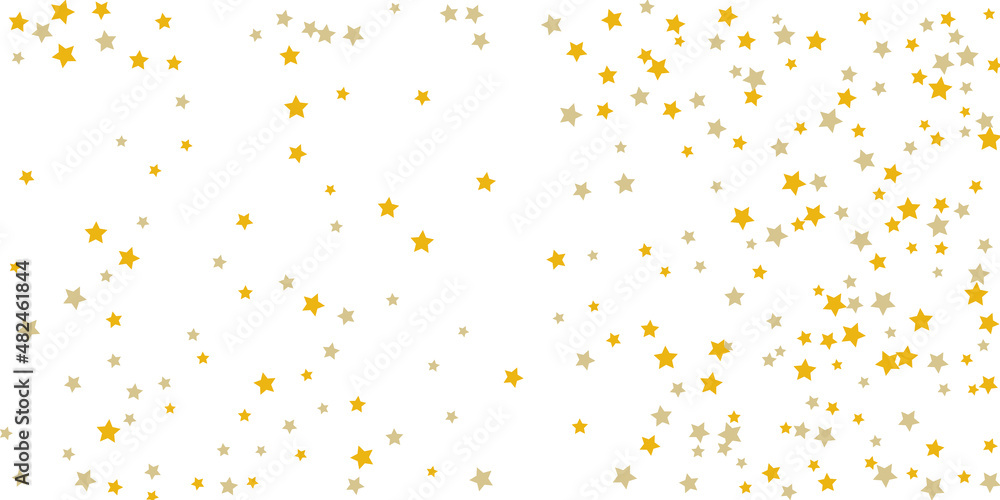Star confetti. Golden casual confetti background. Bright design pattern. Vector template with gold stars. Suitable for your design, cards, invitations, gift, vip Star confetti. Golden casual confetti background. Bright design pattern. Vector template with gold stars. Suitable for your design, cards, invitations, gift, vip
