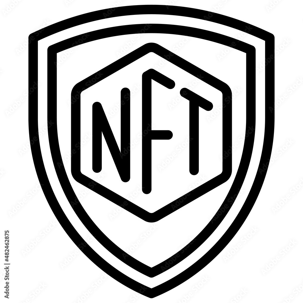 Security token icon, NFT related vector illustration Security token icon, NFT related vector illustration