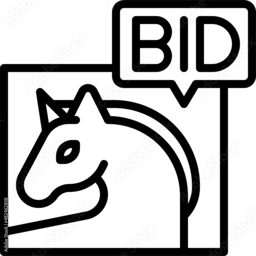 Nft art bid icon, NFT related vector illustration