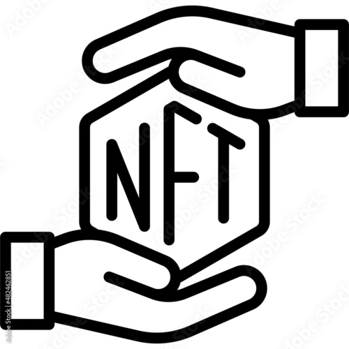 Trade icon, NFT related vector illustration