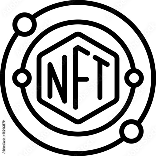 Market cap icon, NFT related vector illustration
