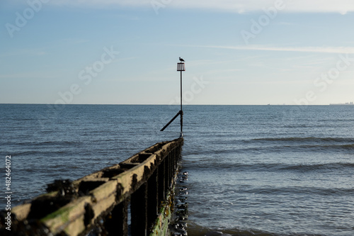 The sea off the coast of Sandown  Isle of Wight