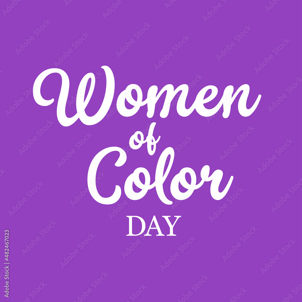 Women of Color Day vector logo design.