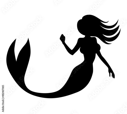 Silhouette of mermaid icon