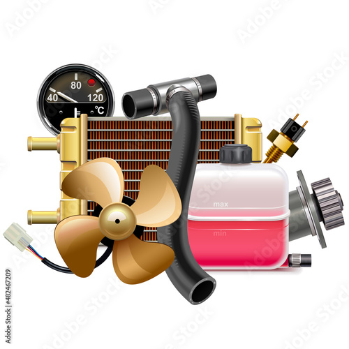Vector Car Radiator Spares Concept