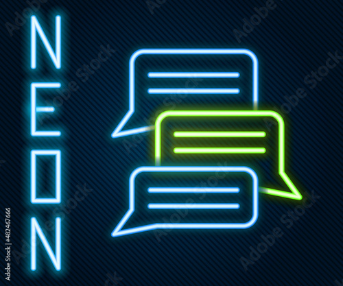 Glowing neon line Online psychological counseling distance icon isolated on black background. Psychotherapy, psychological help, psychiatrist online consulting. Colorful outline concept. Vector