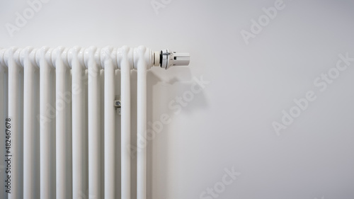 Wallpaper Mural typical radiator on a white wall with space for your content Torontodigital.ca