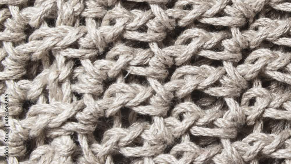 Green knitted background, animated stop motion Green knitted background, animated stop motion
