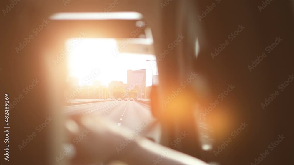 Driving a car in the european city in 4k slow motion 60fps Driving a car in the european city in 4k slow motion 60fps