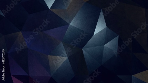 Abstract Dark Minimalist Geometric Background - 3D rendering