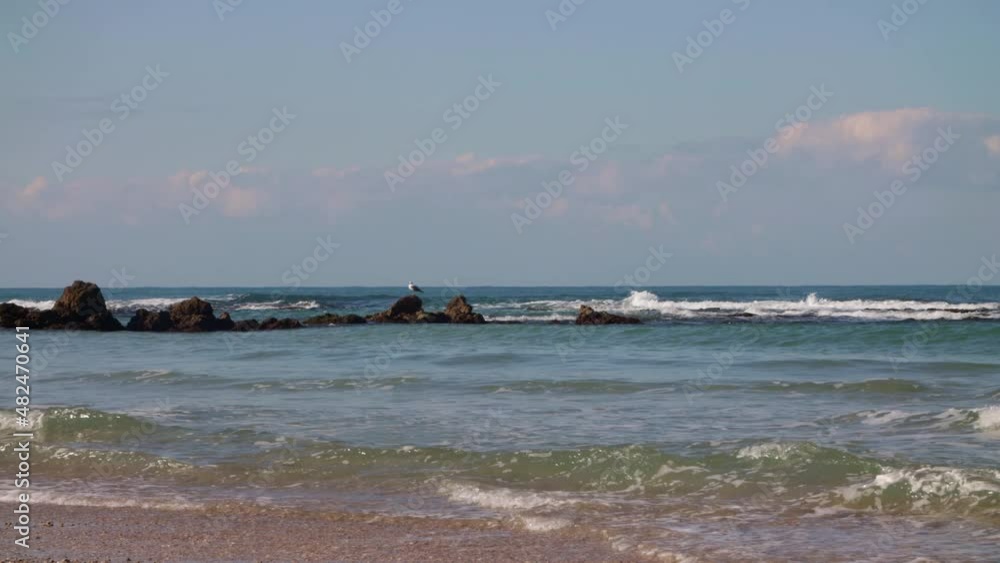 View of the mediterranean sea from the shore View of the mediterranean sea from the shore