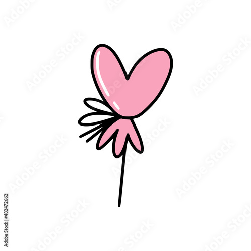 An icon of cute heart-shaped lollipop.