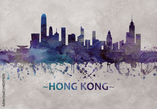 Hong Kong China skyline
