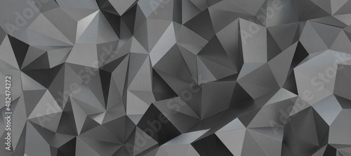 3D rendering of silver poly...
