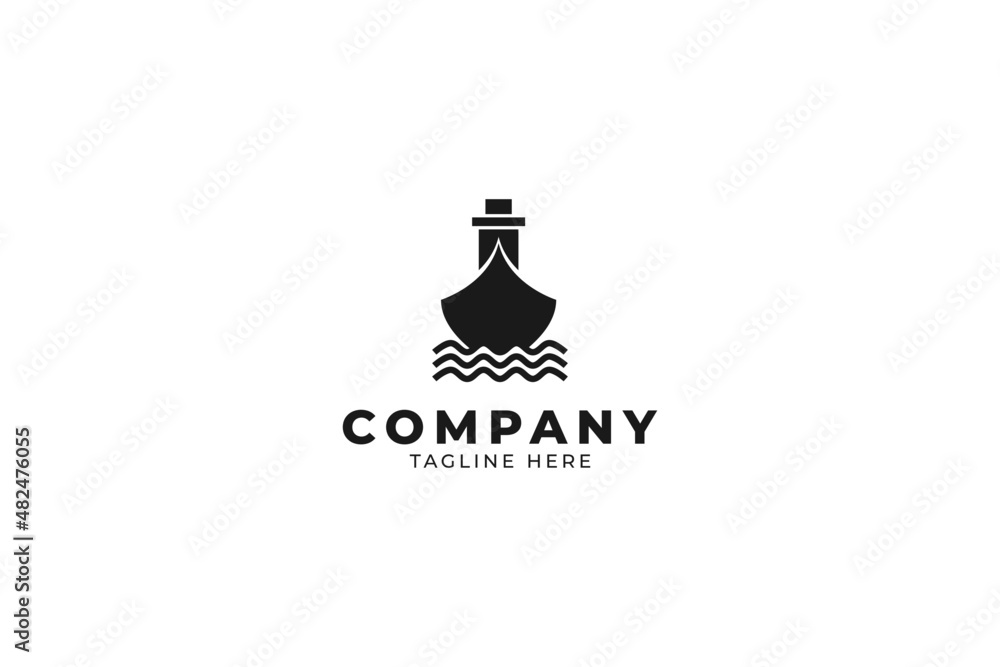 Cruise ship logo template vector Cruise ship logo template vector
