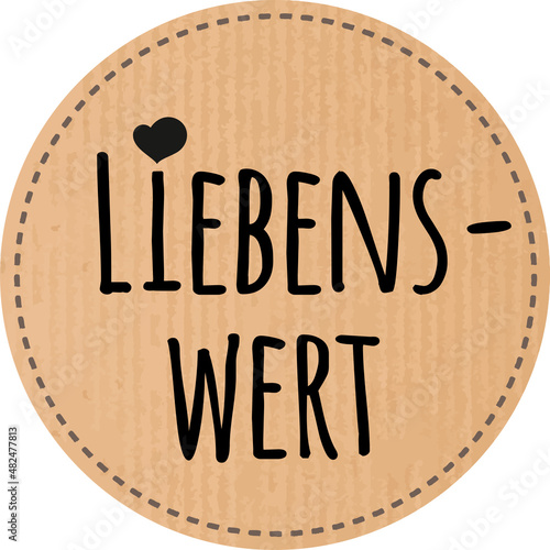 Button Liebenswert recyclingpapier zerkratzt