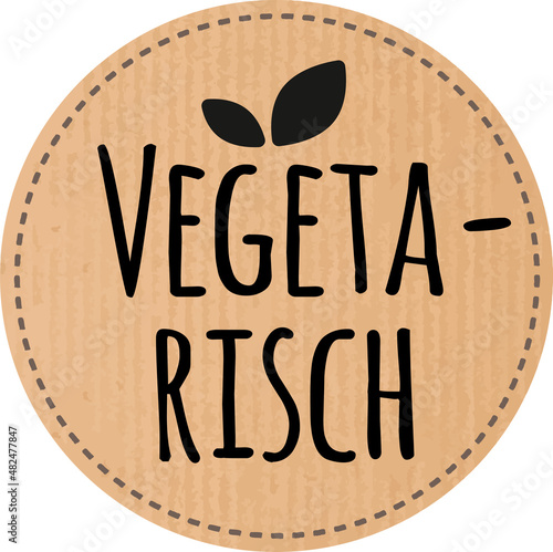 Button Vegetarisch recyclingpapier zerkratzt