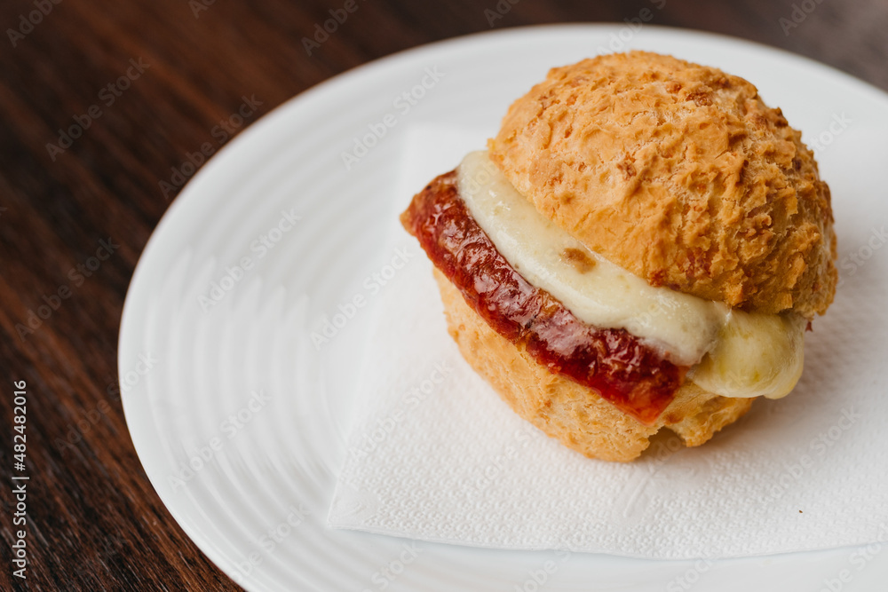 Pão de queijo stuffed with artisanal sausage Pão de queijo stuffed with artisanal sausage