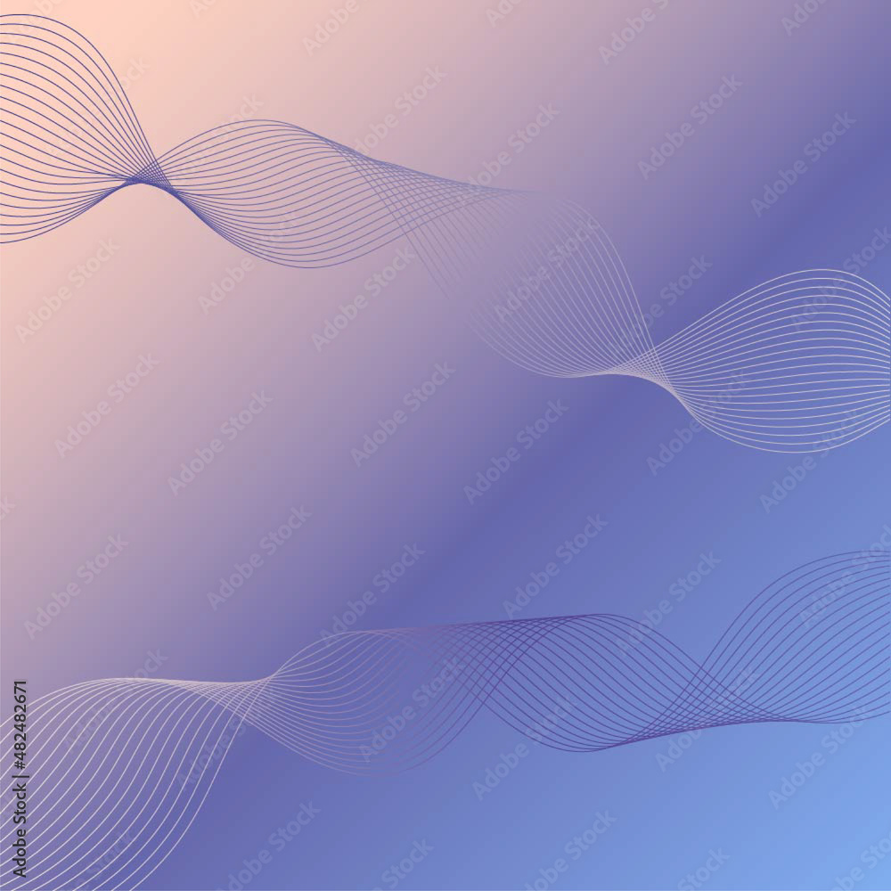 Fototapeta premium abctract purple geometry with lines and waves, background