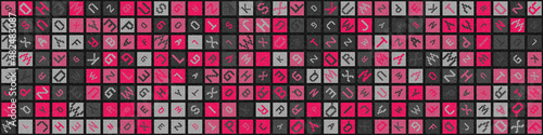 Abstract Geometric Pattern generative computational art illustration