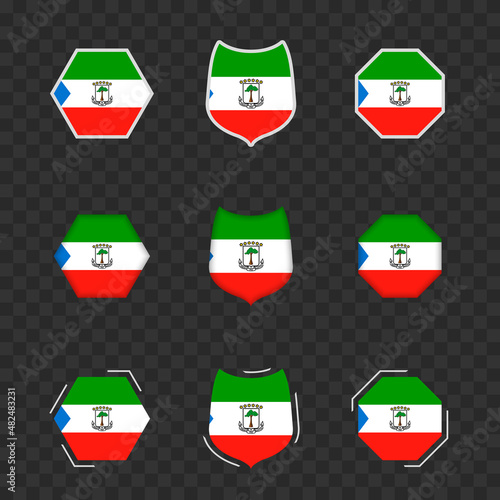 National symbols of Equatorial Guinea on a dark transparent background, vector flags of Equatorial Guinea. Free Download National symbols of Equatorial Guinea on a dark transparent background, vector flags of Equatorial Guinea. - GFXLoad