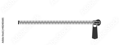 Zipper. Zipper lock and unlock. Fastener. Clasp Concept. Vector illustration