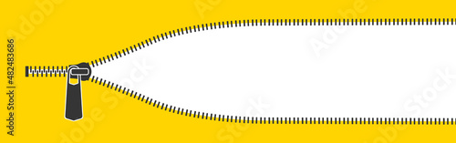 Zipper Background. Zipper lock or unlock. Fastener. Clasp Concept. Vector illustration