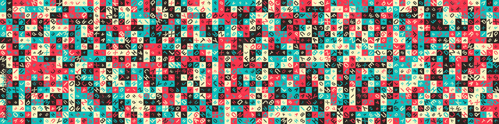 Obraz premium Abstract Geometric Pattern generative computational art illustration