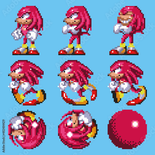 Set 1 of Sonic Moves, Art of Sonic the Hedgehog 3 Classic Video