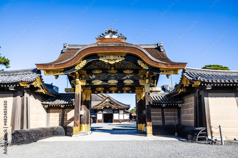 The Gate of Nijo Castle, a UNESCO World Heritage Site in the heart of Kyoto Japan in daylight. The Gate of Nijo Castle, a UNESCO World Heritage Site in the heart of Kyoto Japan in daylight.