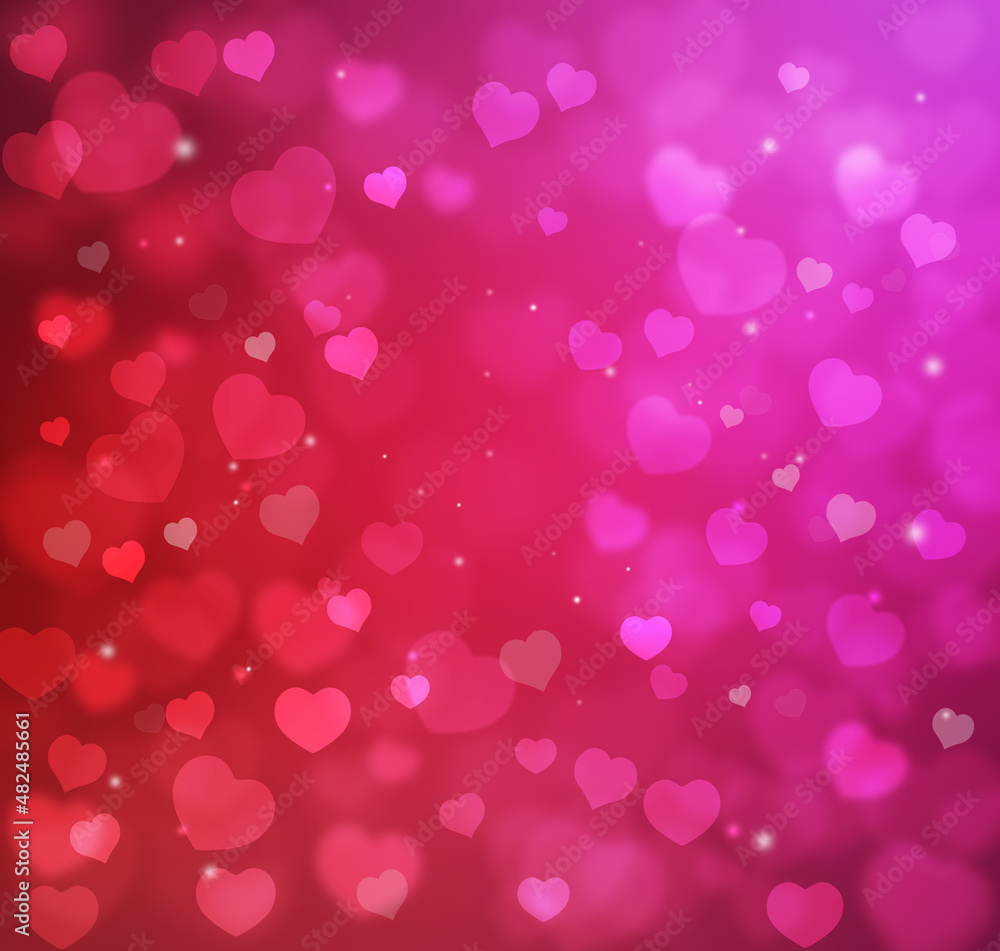 pink heart shape abstract background with romantic shiny texture for valentine and christmas.