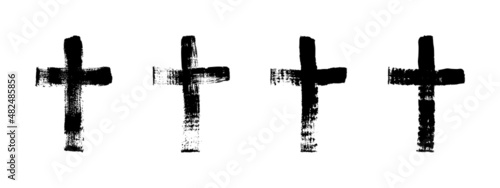 Slika na platnu Vector cross hand drawn symbol