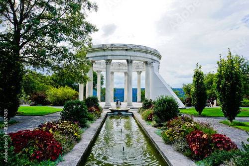 Sticker Sky temple in Untermyer Park NYC USA