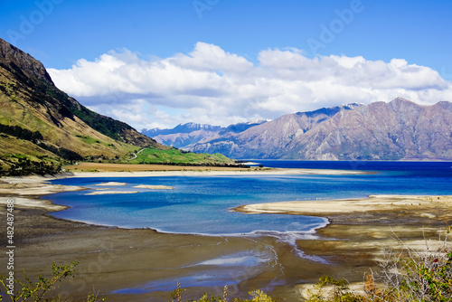 Fototapeta Naklejka Na Ścianę i Meble -  Lake hawea Wanaka New Zealand