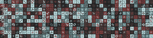 Abstract Geometric Pattern generative computational art illustration