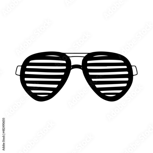 Sunglasses. Summer vacation accessories. Vector illustration isolated on a white background.