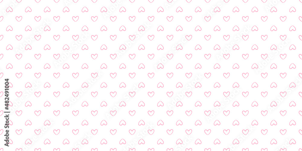 Hand drawn holiday background with hearts. Seamless pattern. Valentine's day. Print for polygraphy, posters, banners and textiles