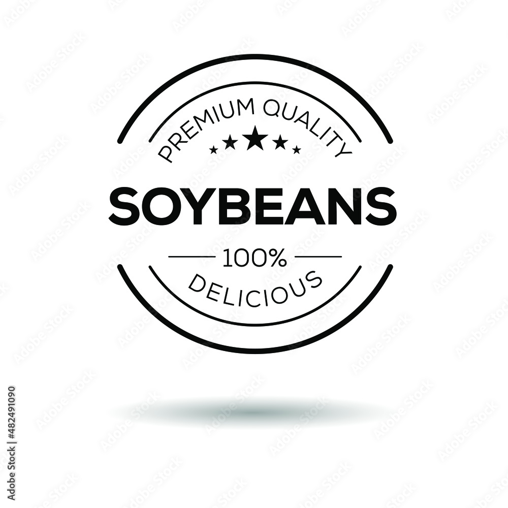 Fototapeta premium Creative (Soybeans) logo, Soybeans sticker, vector illustration.