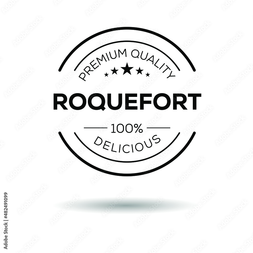 Fototapeta premium Creative (Roquefort) logo, Roquefort sticker, vector illustration.