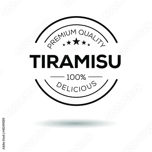 Creative  Tiramisu  logo  Tiramisu sticker  vector illustration.