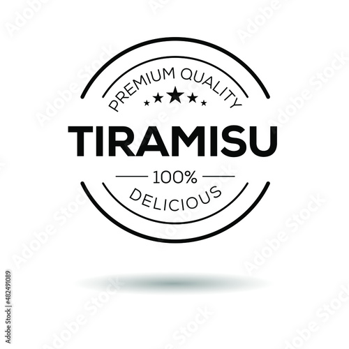Creative (Tiramisu) logo, Tiramisu sticker, vector illustration.